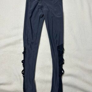 Pink Yoga Womens Small Leggings‎ sequins Pink non fold over XS/P